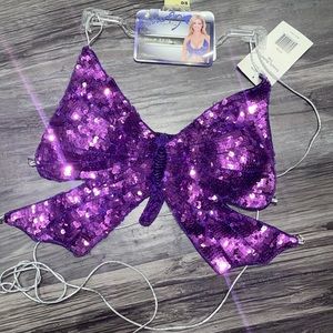 SOLD! Purple butterfly sequin top